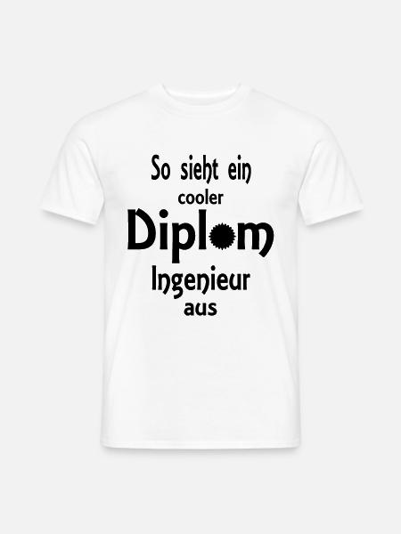 Ingenieur und Universität - Männer T-Shirt - Weiß