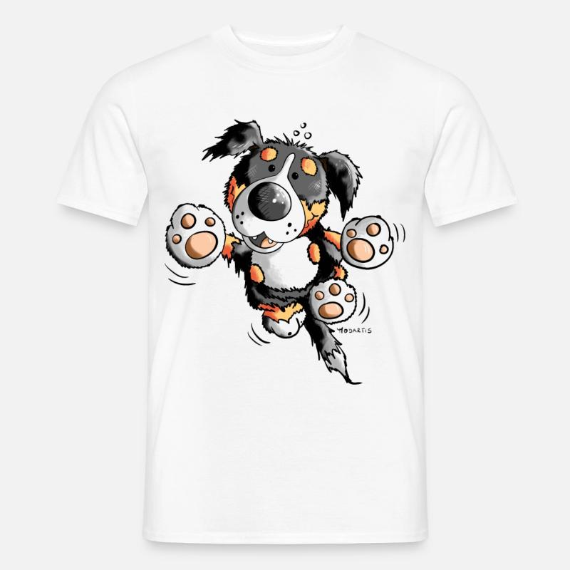 Brain der Berner Sennenhund - Männer T-Shirt - Weiß