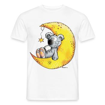 Koala In The Moon - Men's T-Shirt - white - Front - AI Model Male 178 dark (178cm)