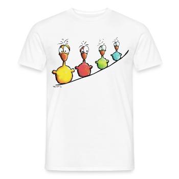 Cute Birds - Men's T-Shirt - white - Front - AI Model Male 178 dark (178cm)