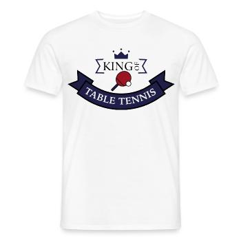 Cadeau drôle pour les joueurs de tennis de table - T-shirt homme - blanc - Devant - AI Model Male 178 dark (178cm)