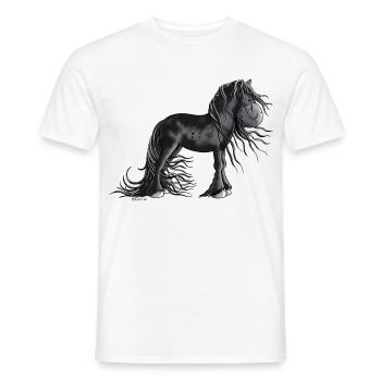 Süßes Friesenpferd - Männer T-Shirt - Weiß - Vorne - AI Model Male 178 dark (178cm)