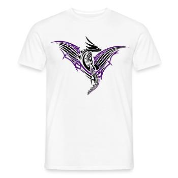Drache mit großen Flügeln - Männer T-Shirt - Weiß - Vorne - AI Model Male 178 dark (178cm)