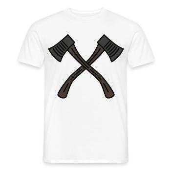 Axt - Männer T-Shirt - Weiß - Vorne - AI Model Male 178 dark (178cm)