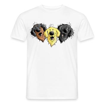 Hovawart Chiens - T-shirt homme - blanc - Devant - AI Model Male 178 dark (178cm)