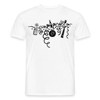 Silvester, Party, Karneval, New Years Eve - Männer T-Shirt - Weiß - Vorne - AI Model Male 178 dark (178cm)