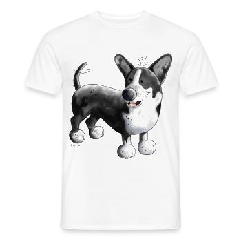 Drôle Welsh Corgi Cardigan - Chien - Chiens - T-shirt homme - blanc - Devant - AI Model Male 178 dark (178cm)