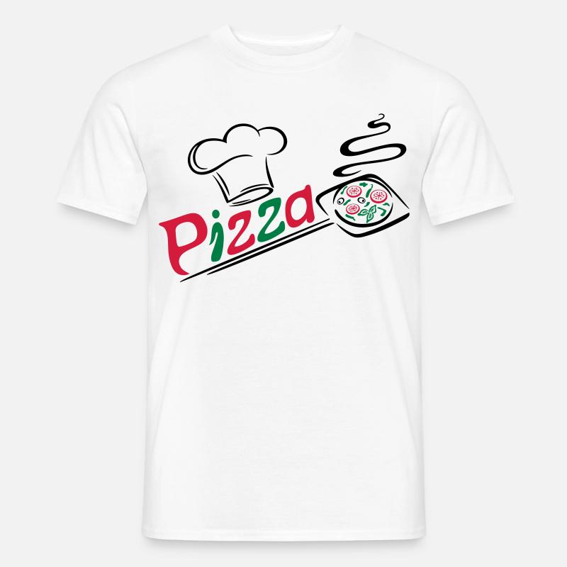 Pizza Bäcker mit Kochmütze, chef hat - Männer T-Shirt - Weiß