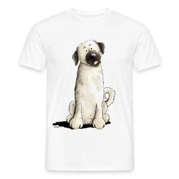 Kangal drôle I chien de bande dessinée - T-shirt homme - blanc - Devant - AI Model Male 178 dark (178cm)