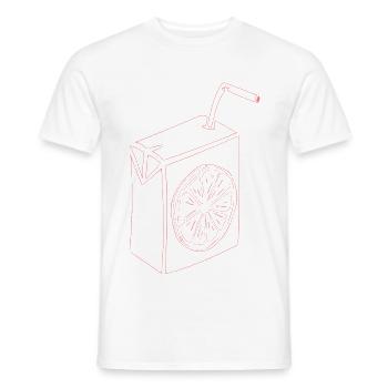 Zitrus Saftbox Illustration - Männer T-Shirt - Weiß - Vorne - AI Model Male 178 dark (178cm)