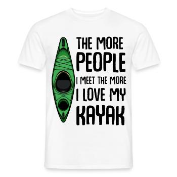 Kayak vert vu d’en haut - T-shirt homme - blanc - Devant - AI Model Male 178 dark (178cm)