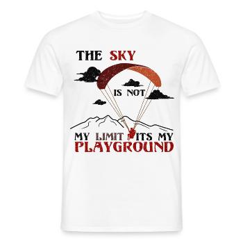 Paragliding - Design - Men's T-Shirt - white - Front - AI Model Male 178 dark (178cm)