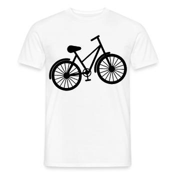 bicycle - Men's T-Shirt - white - Front - AI Model Male 178 dark (178cm)