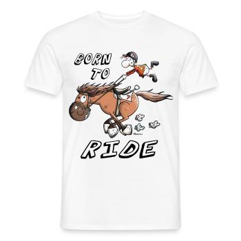 Born to Ride - Men's T-Shirt - white - Front - AI Model Male 178 dark (178cm)