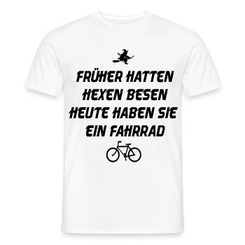 Hexenbesen Fahrrad - Männer T-Shirt - Weiß - Vorne - AI Model Male 178 dark (178cm)