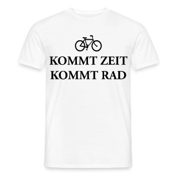 Come cycling time T-Shirts - Men's T-Shirt - white - Front - AI Model Male 178 dark (178cm)