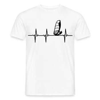 Windsurfers ECG - Men's T-Shirt - white - Front - AI Model Male 178 dark (178cm)