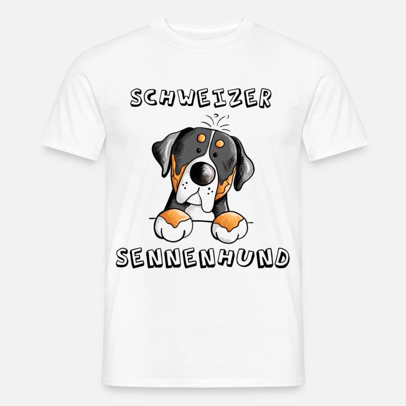 Großer Schweizer Sennenhund - Männer T-Shirt - Weiß
