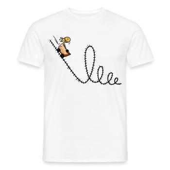 Giraffe rides a roller coaster - Louping - Park - Men's T-Shirt - white - Front - AI Model Male 178 dark (178cm)