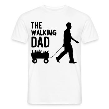 The walking dad - T-shirt homme - blanc - Devant - AI Model Male 178 dark (178cm)