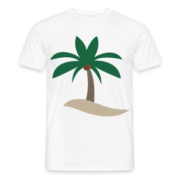 Palme - Männer T-Shirt - Weiß - Vorne - AI Model Male 178 dark (178cm)