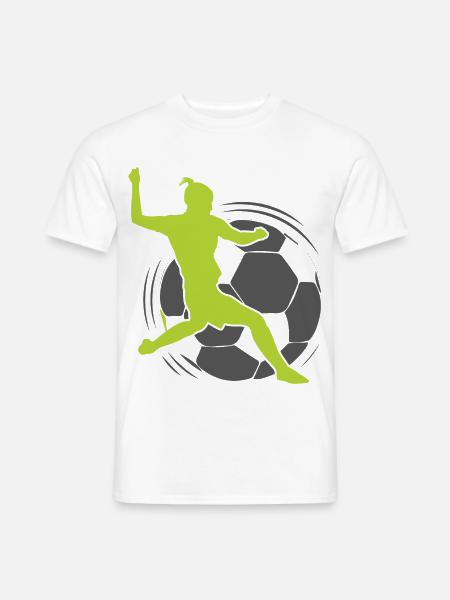 Frauenfussball - Fussballerin - Männer T-Shirt - Weiß