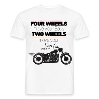 Bikers - Men's T-Shirt - white - Front - AI Model Male 178 dark (178cm)
