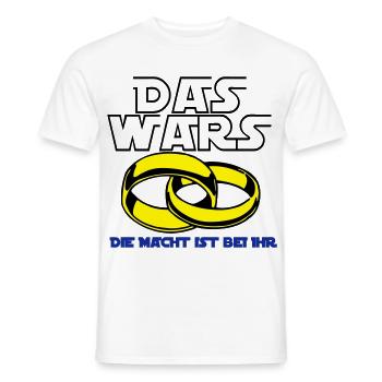 Junggesellenabschied , JGA das wars die Mach(25) - Männer T-Shirt - Weiß - Vorne - AI Model Male 178 dark (178cm)