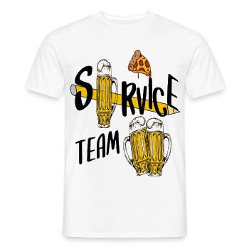 Service Team Bier - Männer T-Shirt - Weiß - Vorne - AI Model Male 178 dark (178cm)