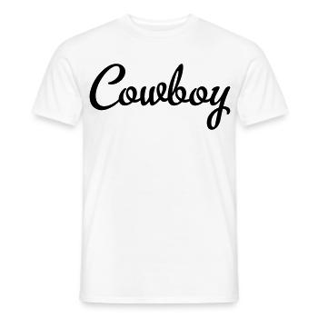 Cowboy - Männer T-Shirt - Weiß - Vorne - AI Model Male 178 dark (178cm)