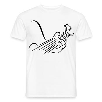 Gitarrist Gitarrist Gitarrist Musiker Bandinstrument # - Männer T-Shirt - Weiß - Vorne - AI Model Male 178 dark (178cm)
