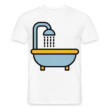 Baignoire - T-shirt homme - blanc - Devant - AI Model Male 178 dark (178cm)