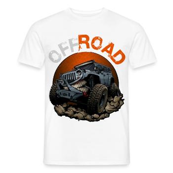 Offroad-Fahrzeug - Männer T-Shirt - Weiß - Vorne - AI Model Male 178 dark (178cm)