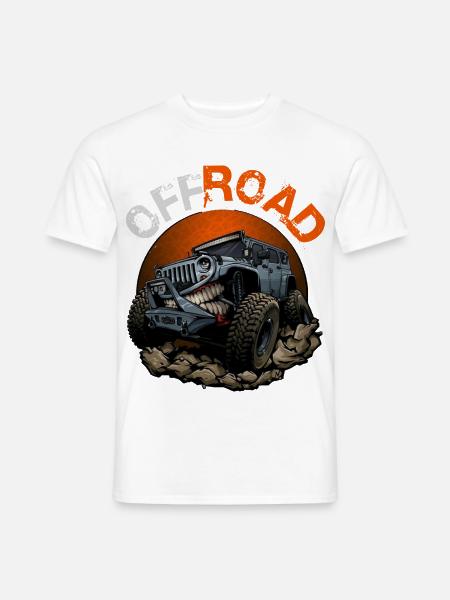 Offroad-Fahrzeug - Männer T-Shirt - Weiß