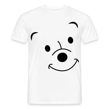 Laughing bear - Men's T-Shirt - white - Front - AI Model Male 178 dark (178cm)