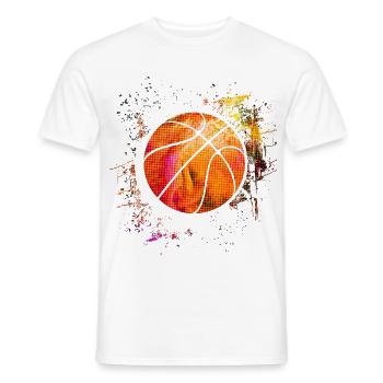 Basketball - BBall - Basket Ball - Basketballer - Männer T-Shirt - Weiß - Vorne - AI Model Male 178 dark (178cm)