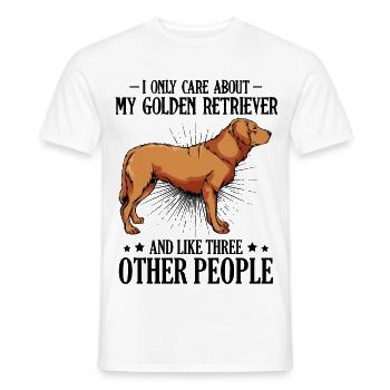 Golden Retriever Side Profile - Men's T-Shirt - white - Front - AI Model Male 178 dark (178cm)