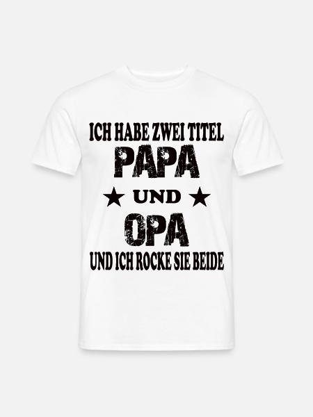 papa und opa - Männer T-Shirt - Weiß