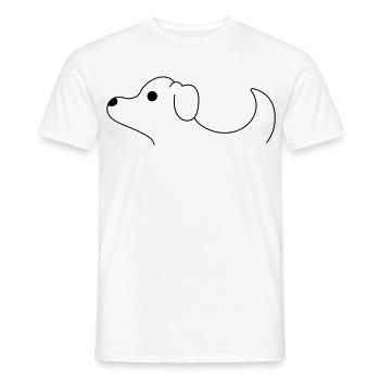 T-shirt pour femme et homme avec chien - T-shirt homme - blanc - Devant - AI Model Male 178 dark (178cm)