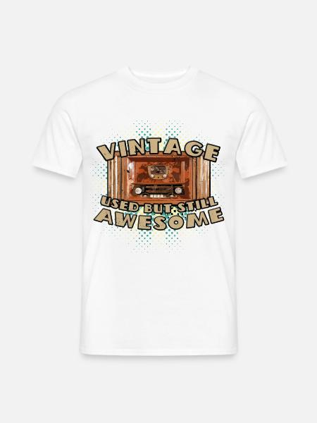 Vintage Radio noch immer genial - Männer T-Shirt - Weiß