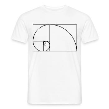 Tshirt Fibonacci - T-shirt homme - blanc - Devant - AI Model Male 178 dark (178cm)