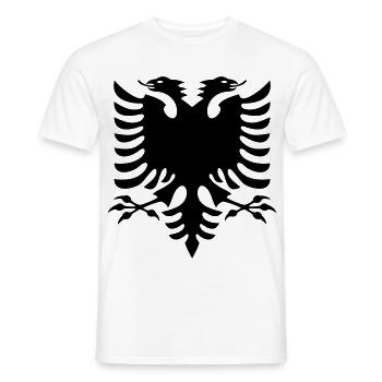 Drapeau de l’Albanie - T-shirt homme - blanc - Devant - AI Model Male 178 dark (178cm)
