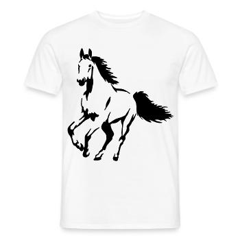 stallion - mare - foal - horse - Men's T-Shirt - white - Front - AI Model Male 178 dark (178cm)