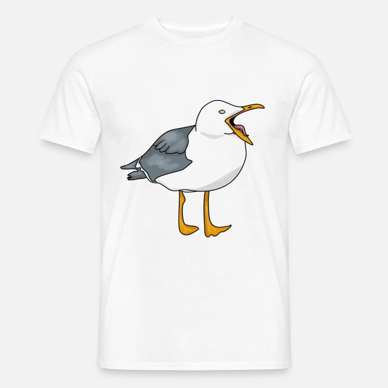 Möwe - Seagull - Männer T-Shirt - Weiß