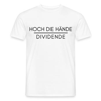 Aktien Börse Dividende Spruch - Männer T-Shirt - Weiß - Vorne - AI Model Male 178 dark (178cm)