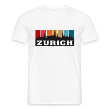 Zürich Schweiz Travel Souvenir City Skyline - Männer T-Shirt - Weiß - Vorne - AI Model Male 178 dark (178cm)