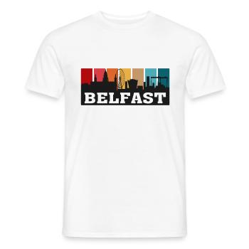 Belfast Nordirland Travel Souvenir Skyline - Männer T-Shirt - Weiß - Vorne - AI Model Male 178 dark (178cm)
