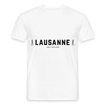 Lausanne Suisse - T-shirt homme - blanc - Devant - AI Model Male 178 dark (178cm)
