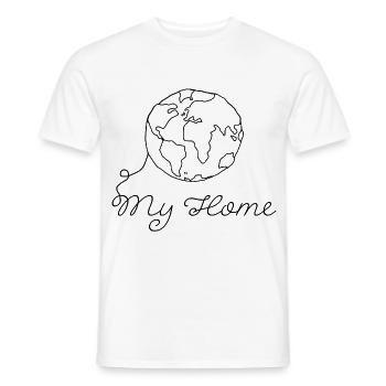 Planète Terre - T-shirt homme - blanc - Devant - AI Model Male 178 dark (178cm)