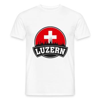 Luzern Schweiz Skyline Travel Souvenir Swiss F. - Männer T-Shirt - Weiß - Vorne - AI Model Male 178 dark (178cm)